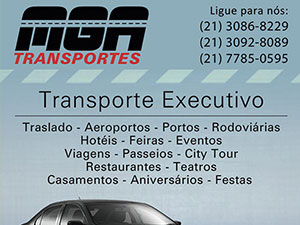 Panfleto da empresa MGA Transportes.