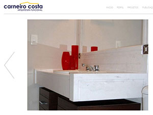 Site da empresa Carneiro Costa Arquitetura Funcional.